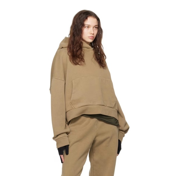 NWOT Entire Studios Khaki Heavy Hoodie Size XXS Unisex - Picture 3 of 4